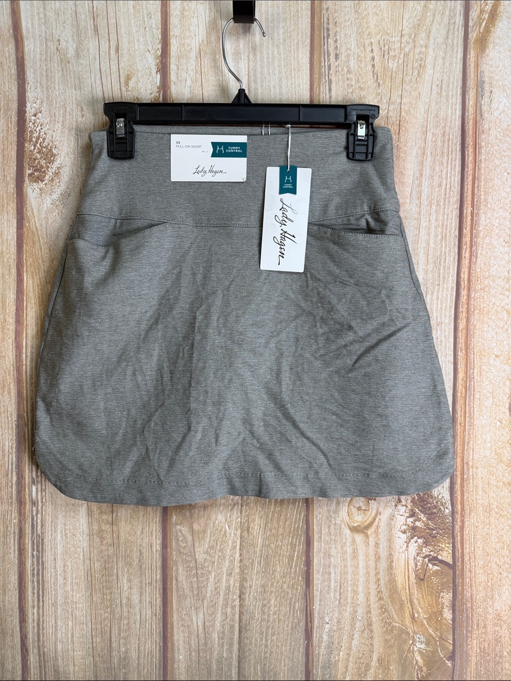 NWT Lady Hagen Tummy Control Women's Gray Active Skort - Lightweight Stretch XS